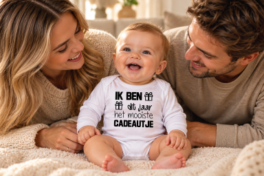 Rompertje meisje Ik ben dit jaar het mooiste cadeautje. Kan met naam